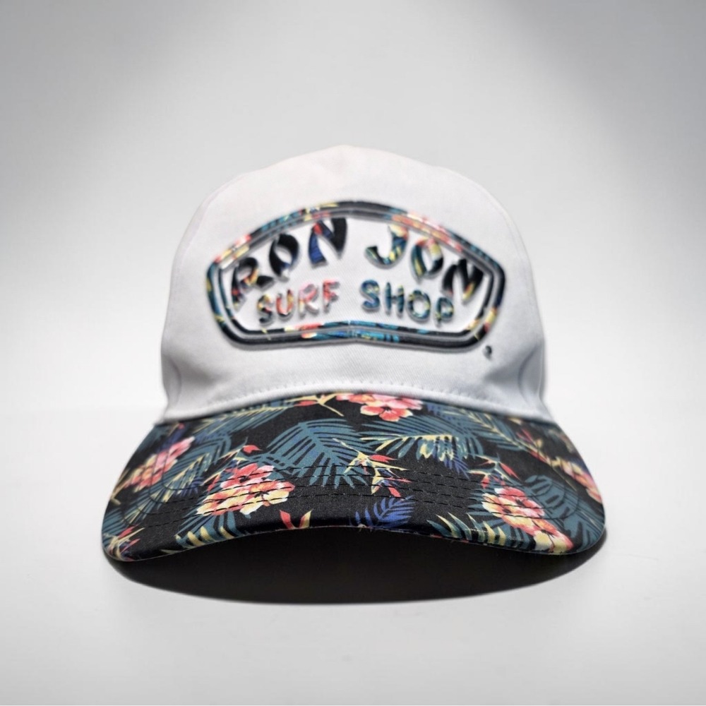 Ron Jon Surf Shop Floral Bill Hat - White Hook & Loop
